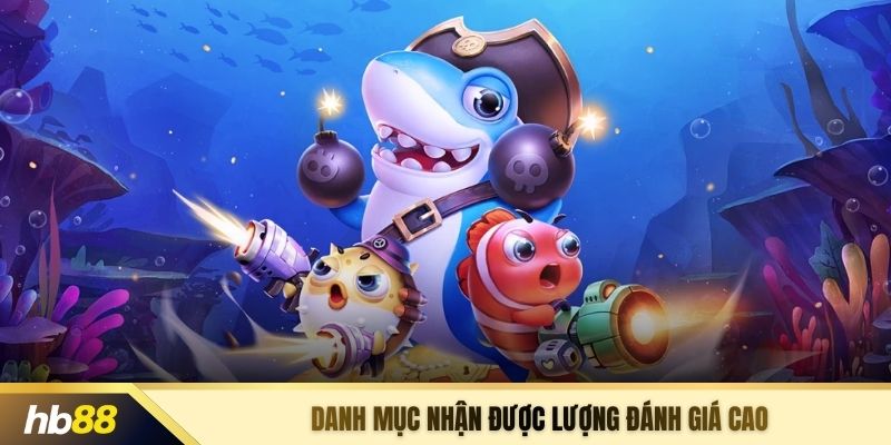 Danh mục nhận được lượng đánh giá cao